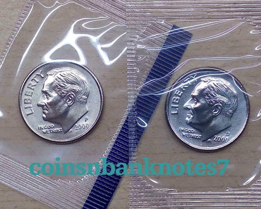 2000- D & P Roosevelt Dime BU Set