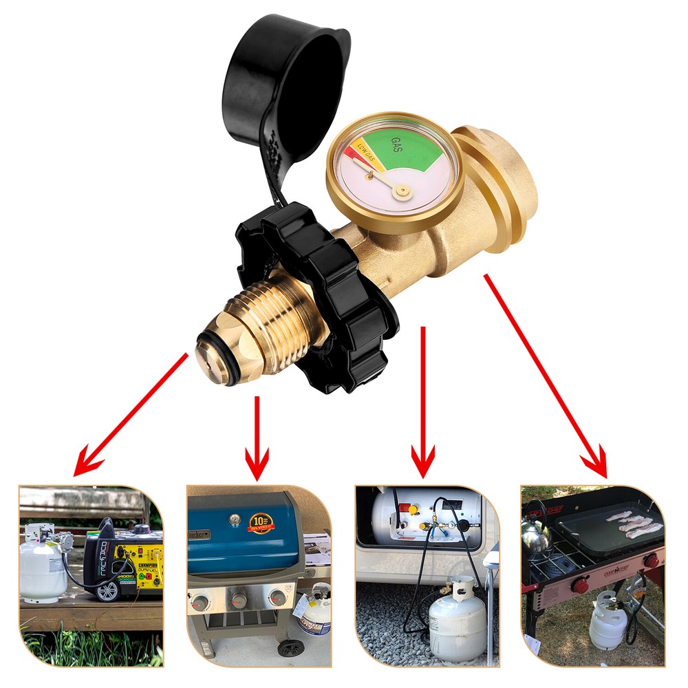Propane Gas ank Fill Attachment Solid Brass Propane Refill Adapter for 1LB Tank