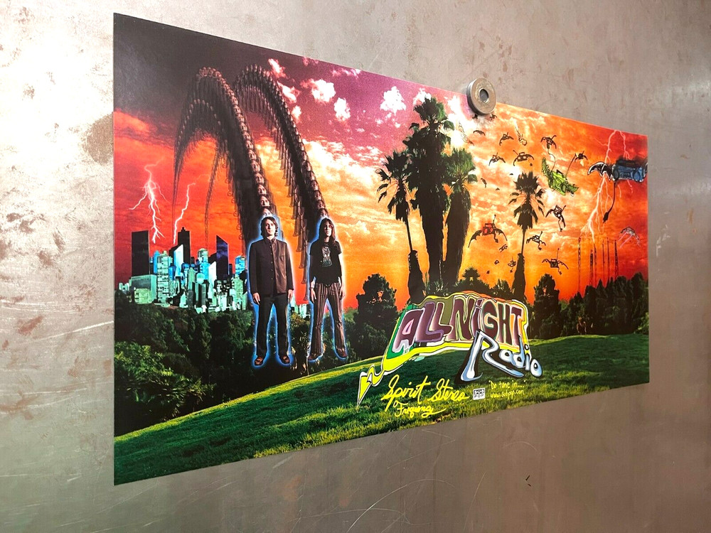 ALL NIGHT RADIO Spirit Stereo Frequency PROMO BANNER 2004 Sub Pop PSYCHEDELIC