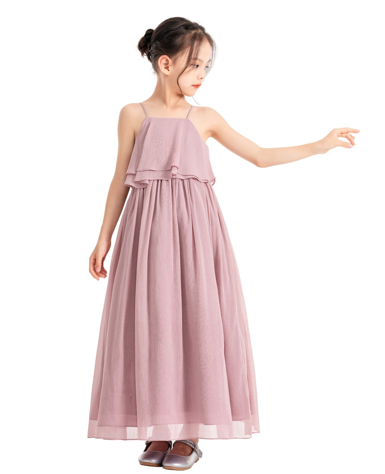 Chiffon Flower Girl Dress Summer Wedding Dress Reception Dress Dancing Dress