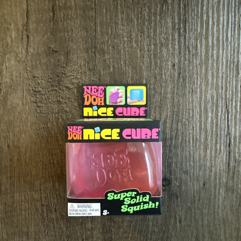 Pink Needoh Nice Cube Squish ages 3 and up