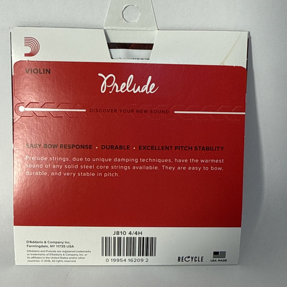 Prelude J810 4/4H Violin Strings Set Heavy 4/4 Scale