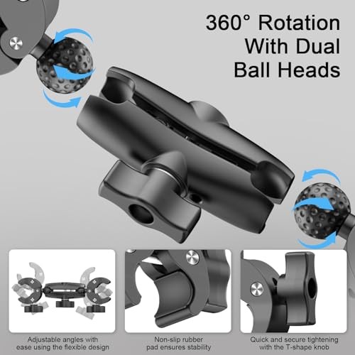 Double Clamp Camera Mount - Universal Bracket for Golf Carts, Umbrella 1PC