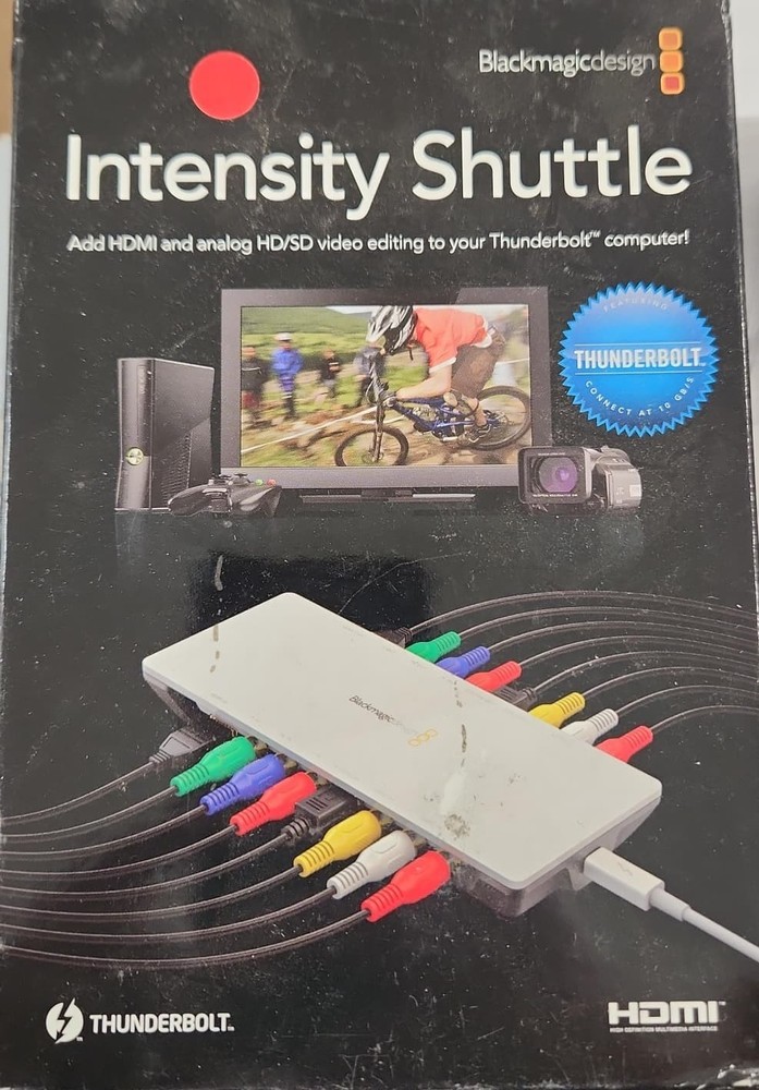 Blackmagic Design Intensity Shuttle Capture Card for Thunderbolt Used Missing Po