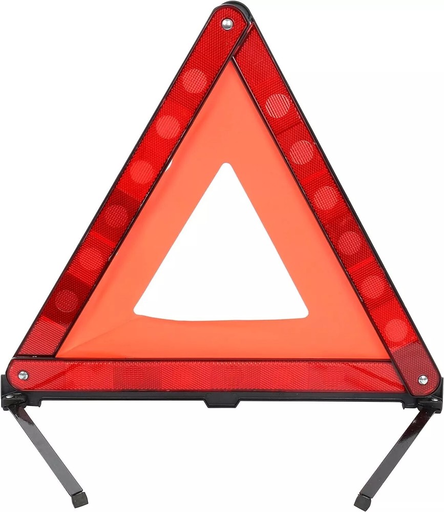 Emergency Warning Triangle Reflector Road Roadside Hazard Triangles Safety Sign