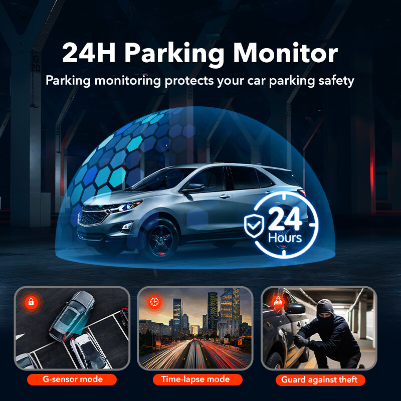 REDTIGER Dash Camera 4K Front and Rear Dash Cam Built-In WiFi & GPS, App control