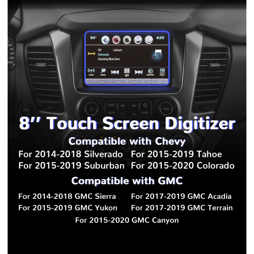 8" LCD Touch Screen GLASS Display For 2015-2018 Chevrolet GMC MYLINK REPLACEMENT