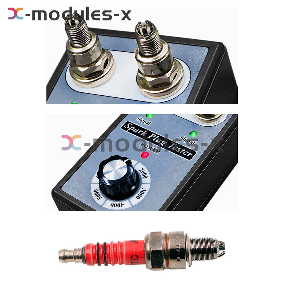 Dual Hole 12V Car Spark Plug Tester Ignition Plug Analyzer Diagnostic Detector U
