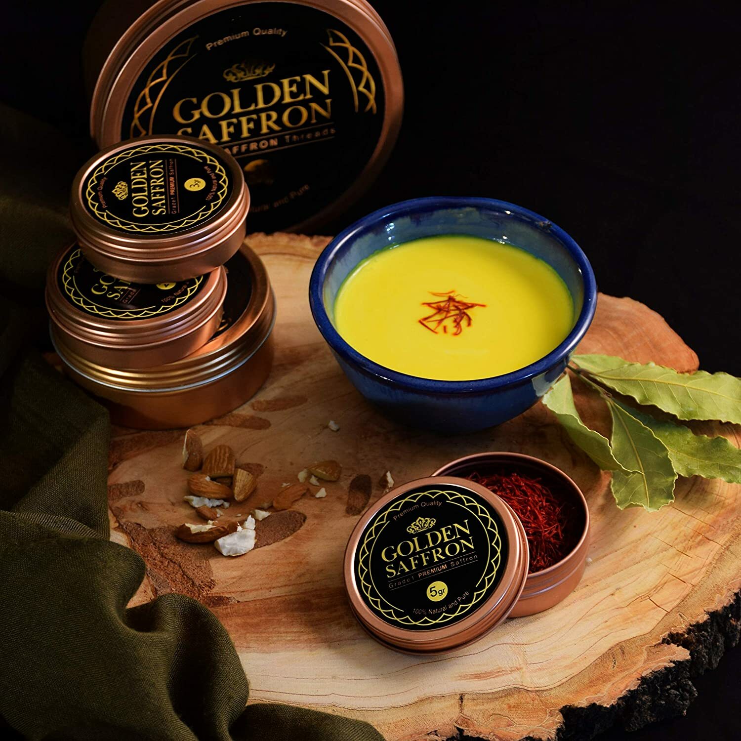 Golden Saffron, Finest Pure Premium All Red Saffron Threads, Grade A+