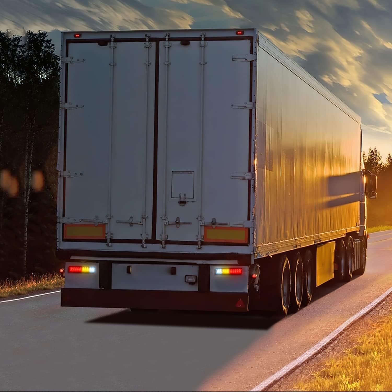 Nilight 6 Inch Oval Trailer Tail Light with flush Mount Grommets Plugs