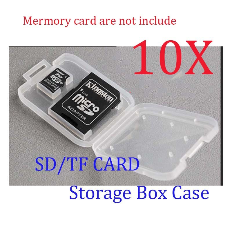 10x Cellphone Camera Memory Micro SD/TF Card Plastic Storage Box Case Container