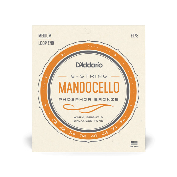 D'Addario EJ78 Mandocello 8-String Phosphor Bronze Medium 22-74