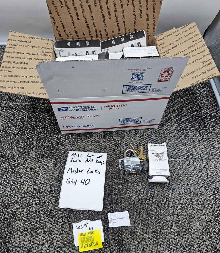 (QTY 40) Mixed Lock Misc Lot Master Lock No Keys Pad Lock Security