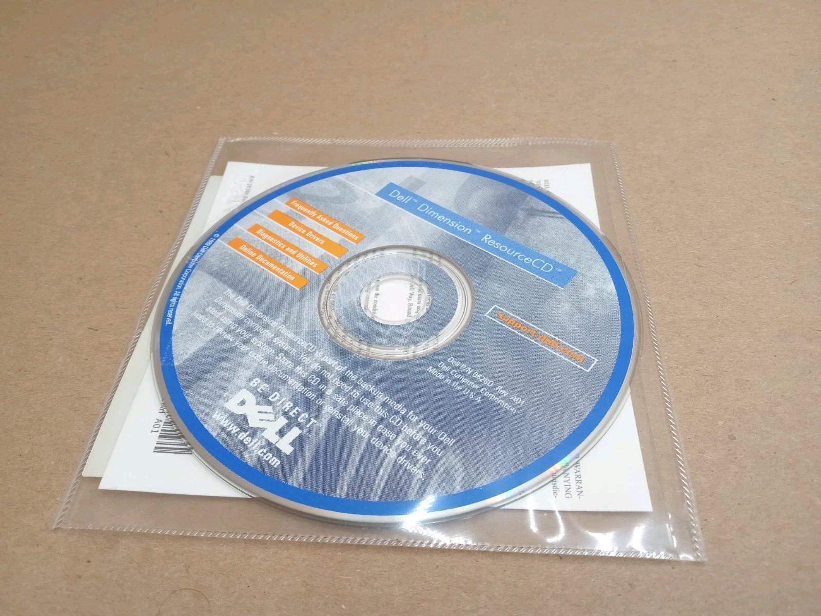 Dell Dimension Resource CD Ver.2.0 P/N 0628D with original case & instructions