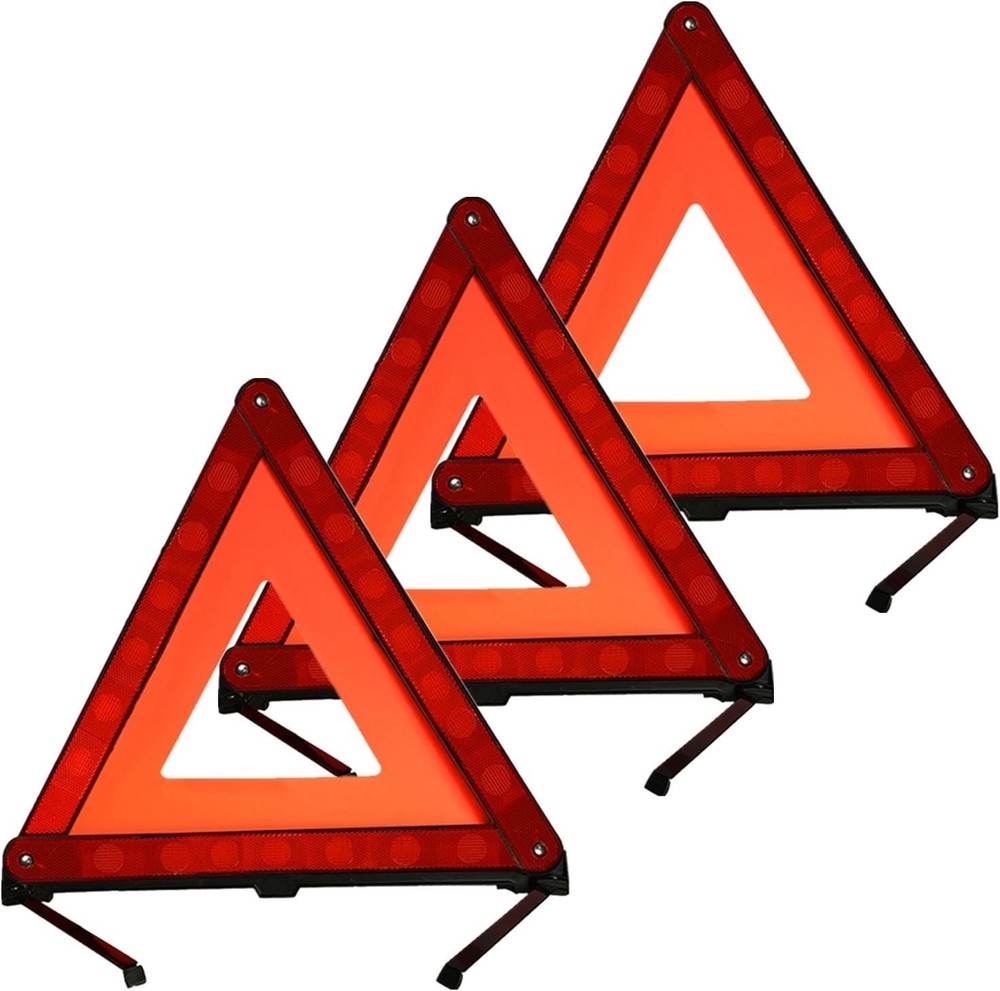 Reflective Warning Triangle for Vehicles, Emergency Warning Triangle Roadside...