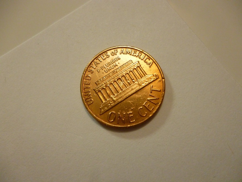 1974 d penny error large die chip