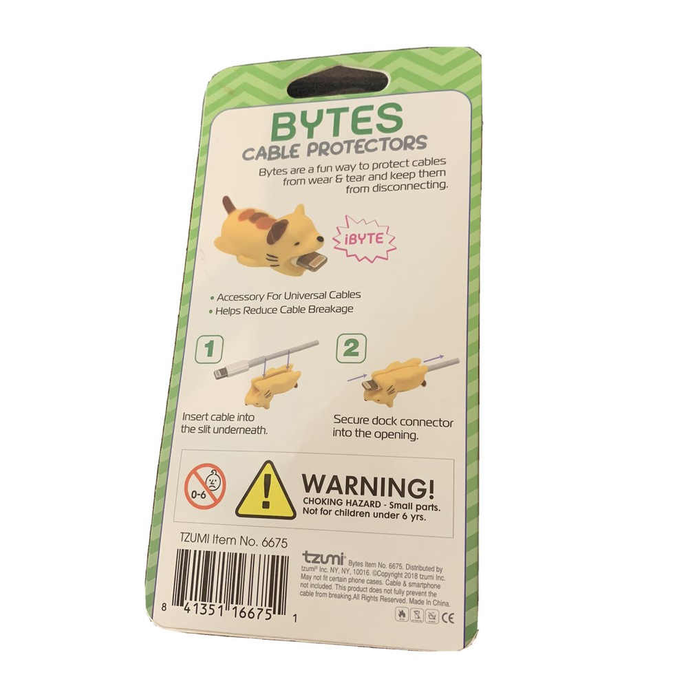 Tzumi Bytes Silicone Universally Fitting Cable Protector 2 Pack Crocodile Whale