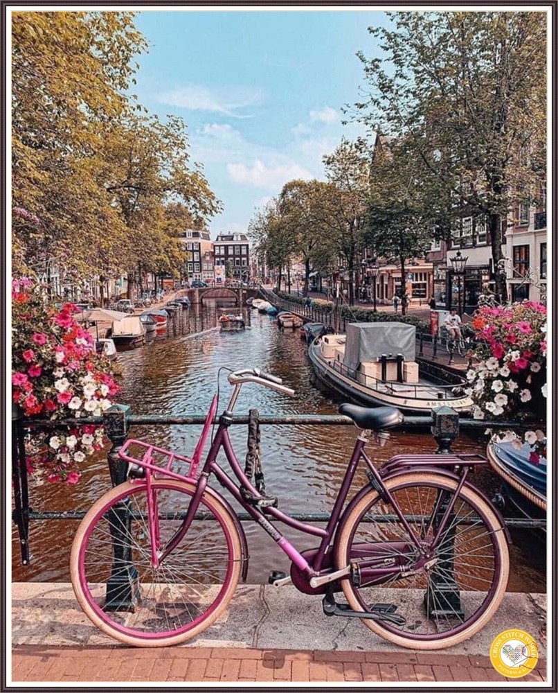 Amsterdam Canal Tour 1237 Chart Counted Cross Stitch Pattern Needlework