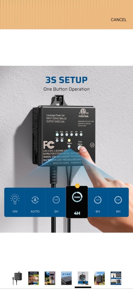 Landscape Lights Controller Low Voltage Transformer with Timer Outdoor