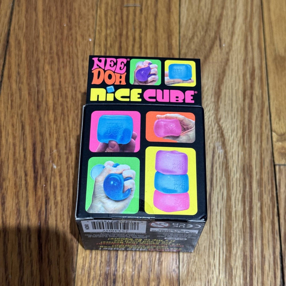 NeeDoh Nee Doh Nice Cube - Super Solid Squish! (Blue) - Brand New Sealed!