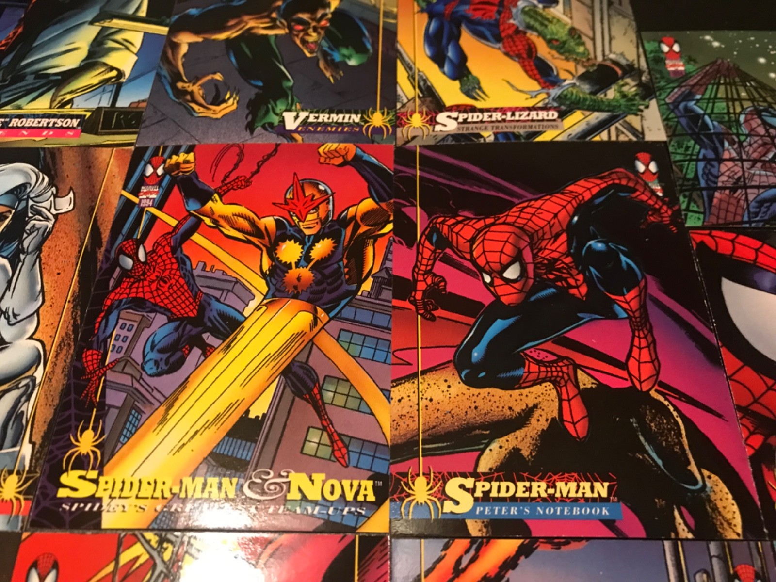 Spider-man 1994 Fleer Mixed Lot Of Cards - Lot Of 12 #4 Marvel Pack ~ Mysterio
