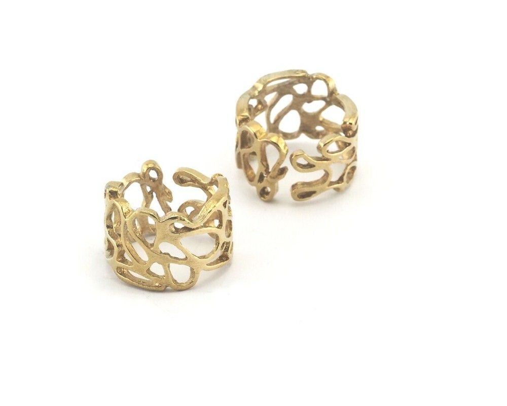Freeline Ring Adjustable Raw Brass (7-9US inner size) 4246