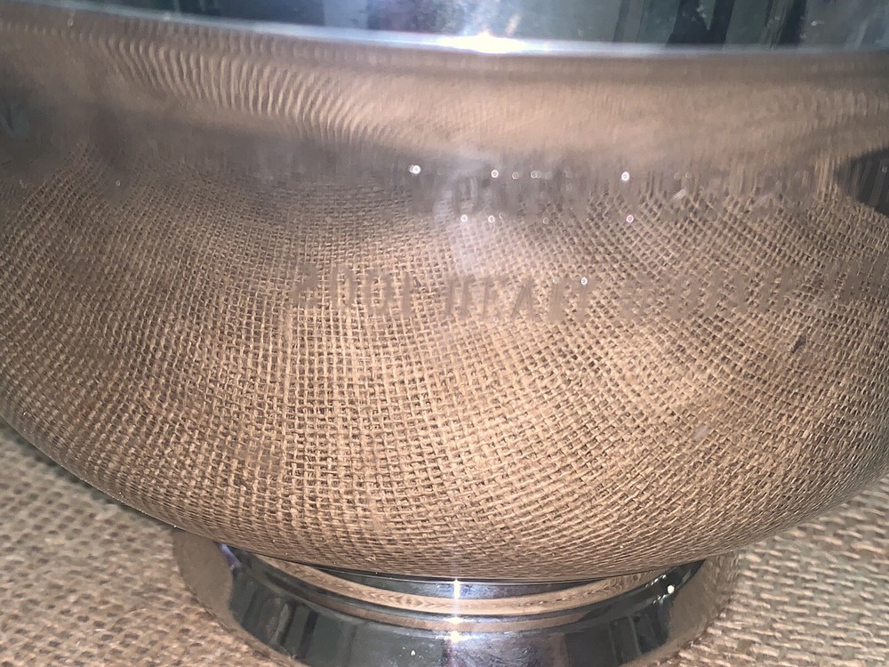 VTG ‘01 Heart O’ Dixie Triathlon Diver Revere Bowl Trophy 8.25”Diam Top 4.5”T