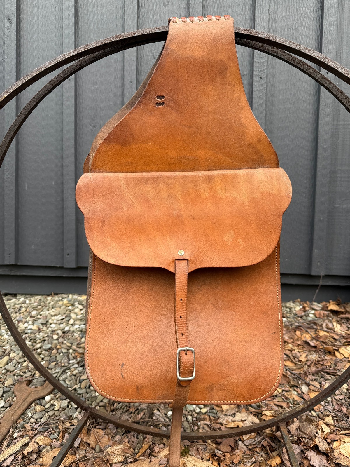 VTG LEATHER SADDLE BAGS WESTERN EQUESTRIAN TACK HORSE TACK CUSTOM HAND MADE