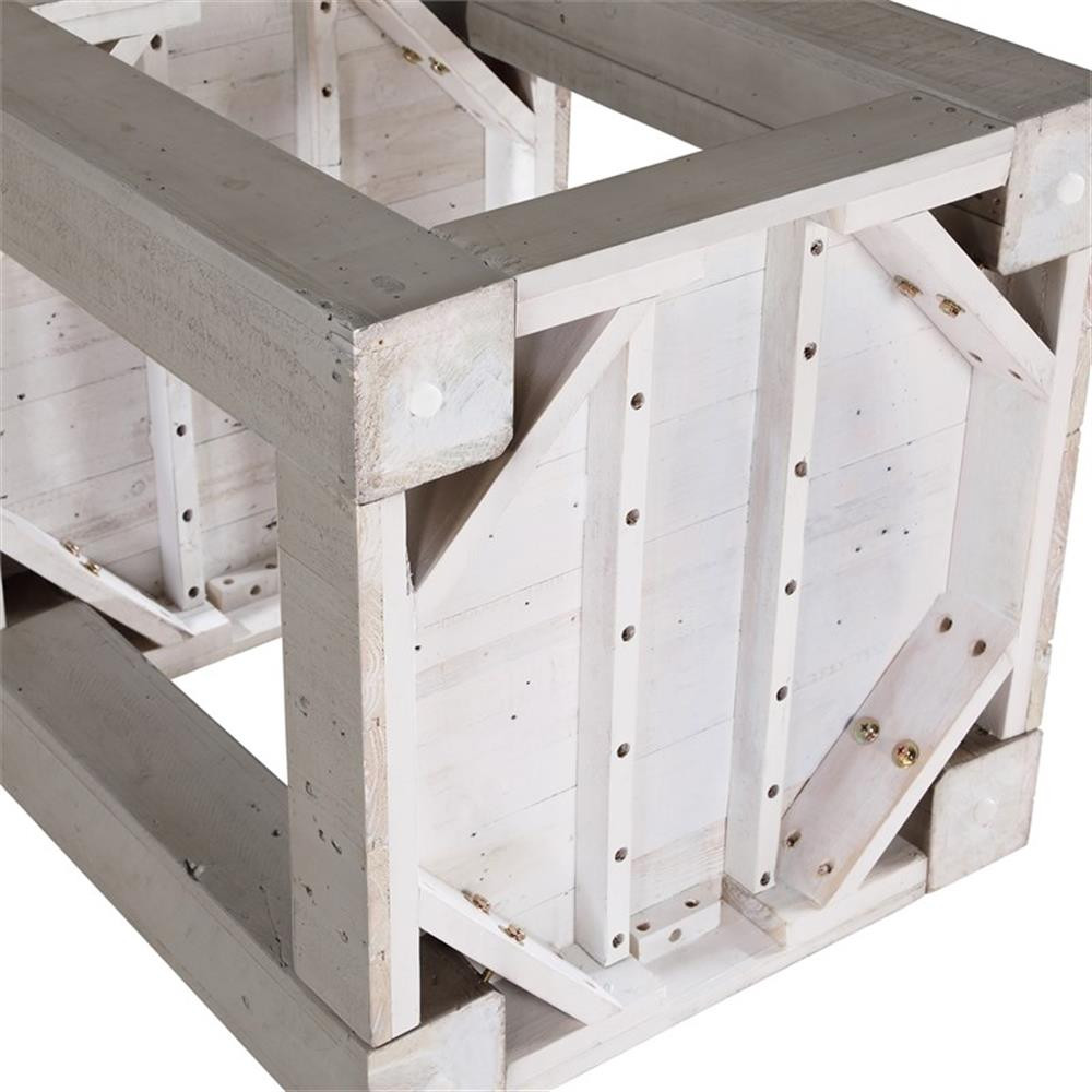 Bowery Hill Contemporary 22" Width Rectangular Pinedale End Table Grey