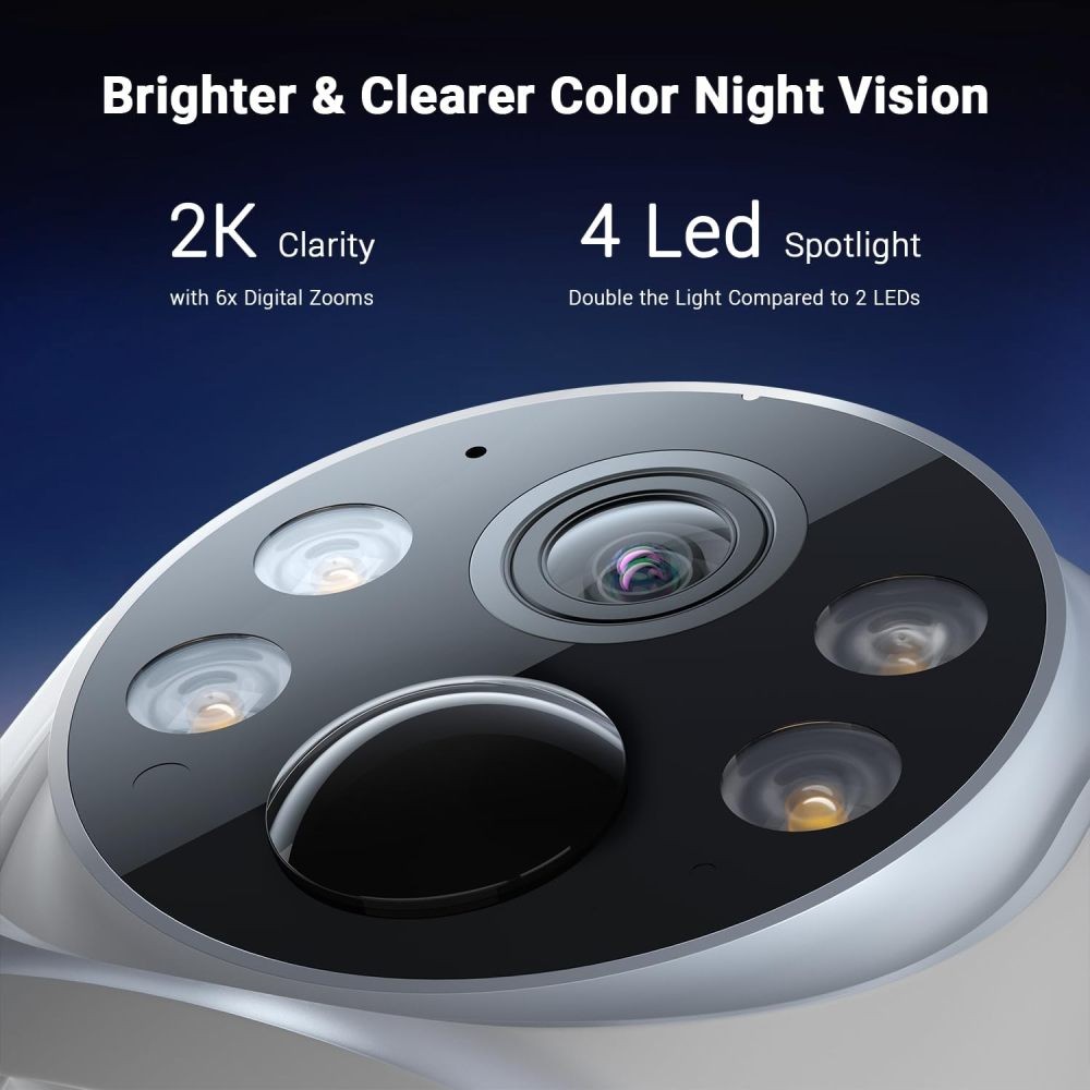 Ansque Security Cameras Wireless Outdoor Home System, 2 Camera Kit Solar Powered