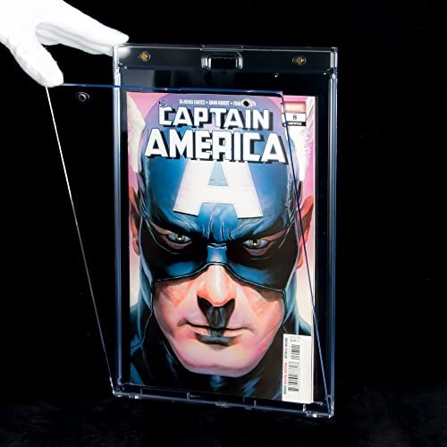2ct Magnetic Comic Book Display Cases - UV Protected, Wall Mountable Holders, Cl