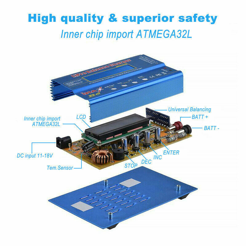 B6 LiPo Smart Battery Balance Charger Discharger iMAX 80W For RC NiMH LiFe NiCd