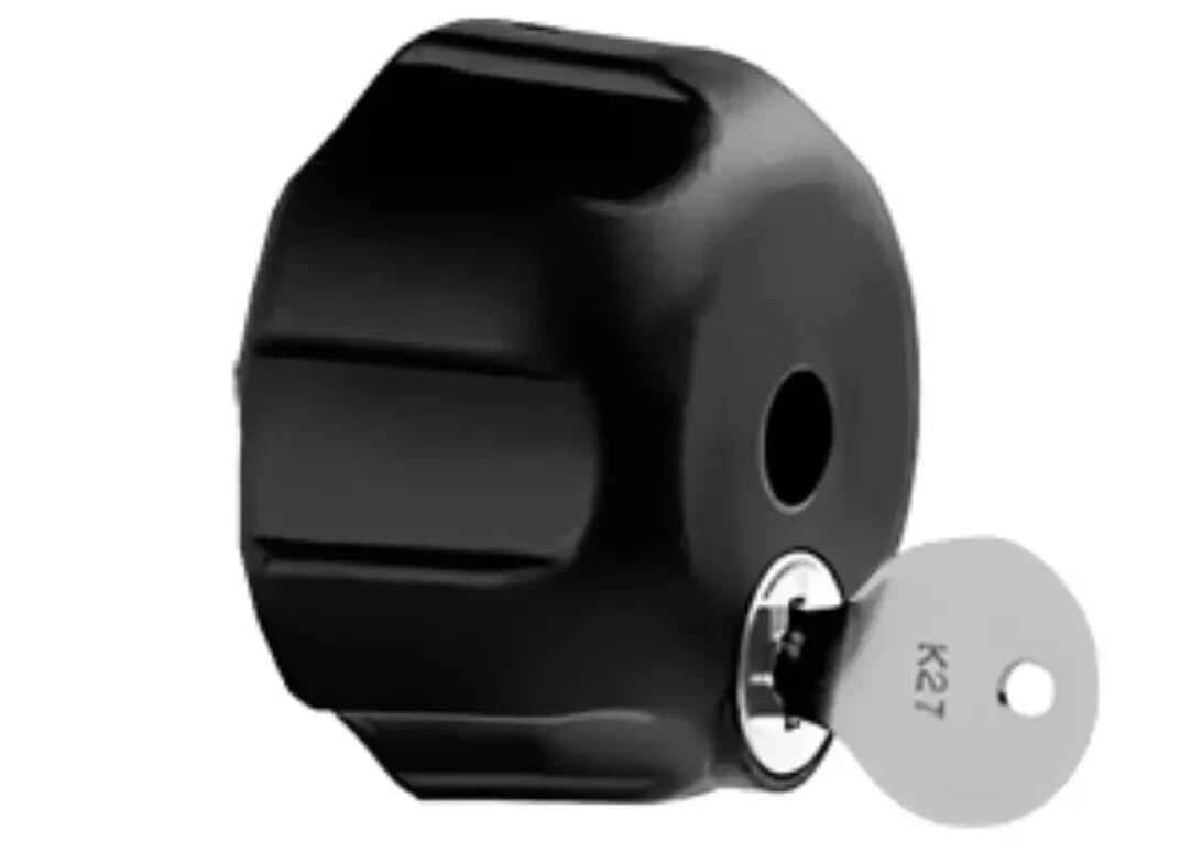 RAM-KNOB3LU Key Lock Knob w/ Brass Insert for RAM B-Size 1" in. Socket Arms