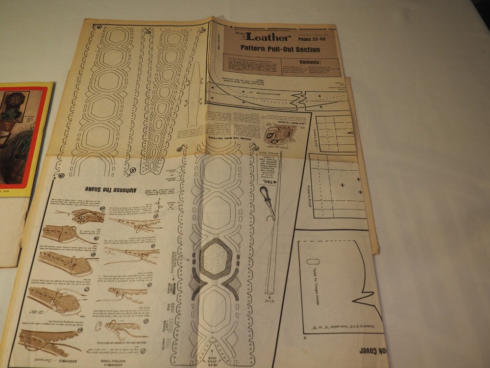 2 Vintage Make it With Leather Magazines w/Pattern Pull Outs 1978