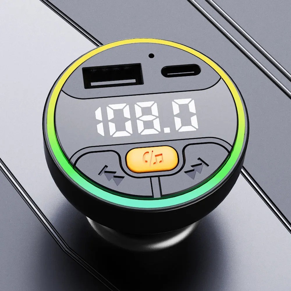 FM Bluetooth 5.3 Transmitter For Vehicle With USB Charging