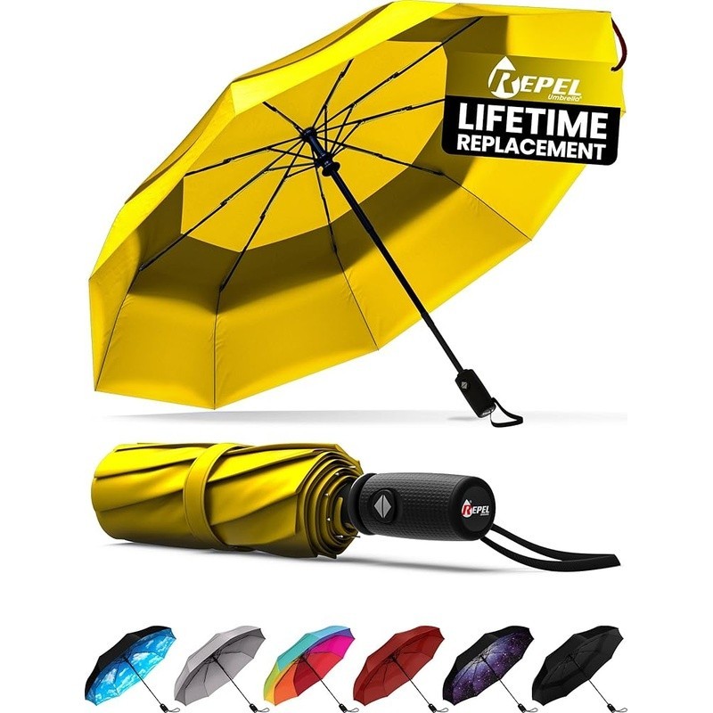 Compact Windproof Travel Umbrella Automatic Open Close Lightweight Waterproof US