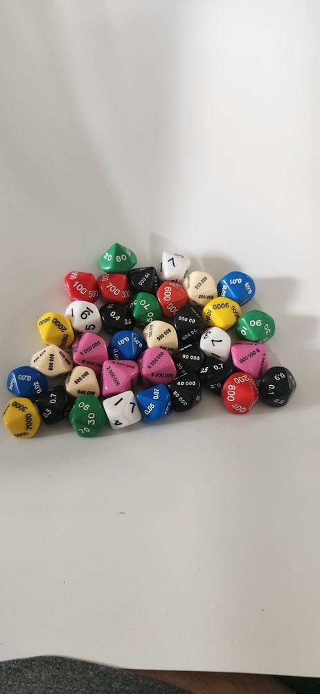 42pc Place Value and Decimal Dices for Math Activities