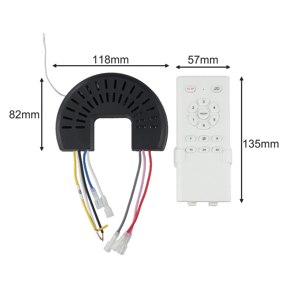 Wide Voltage Range Remote Control Kit for 24V 6 Speed Ceiling Fan Light