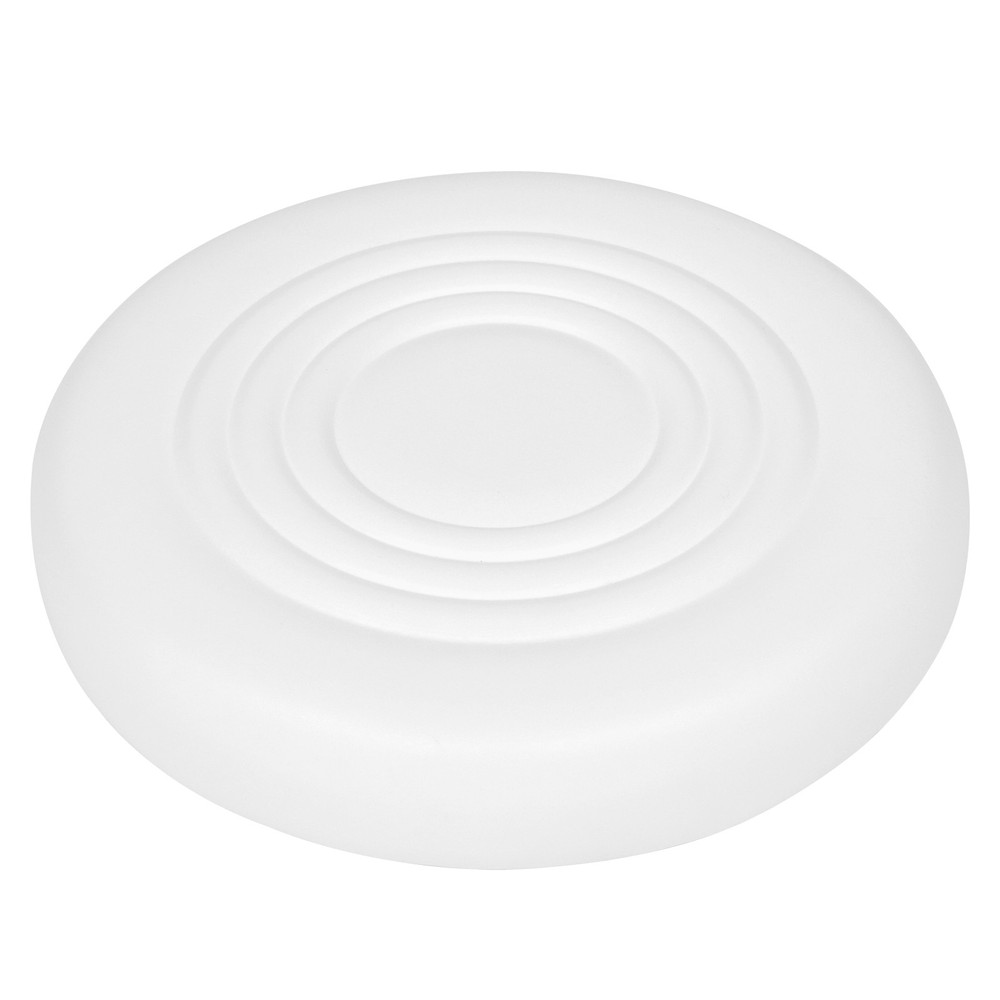 Round Stool with Lines Rotation Bar Stool White