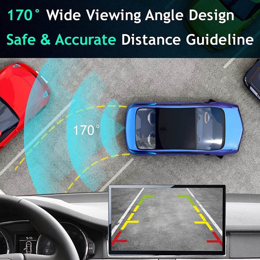 Car Backup Camera Front/Rear View Hang/Flush Mount Two Way Installation Reverse