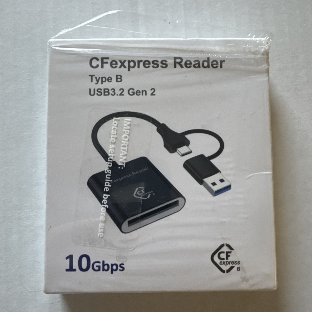 CF Express Type B Card Reader with USB 3.2 (Gen 2) 10Gbps, USB-C & USB-A