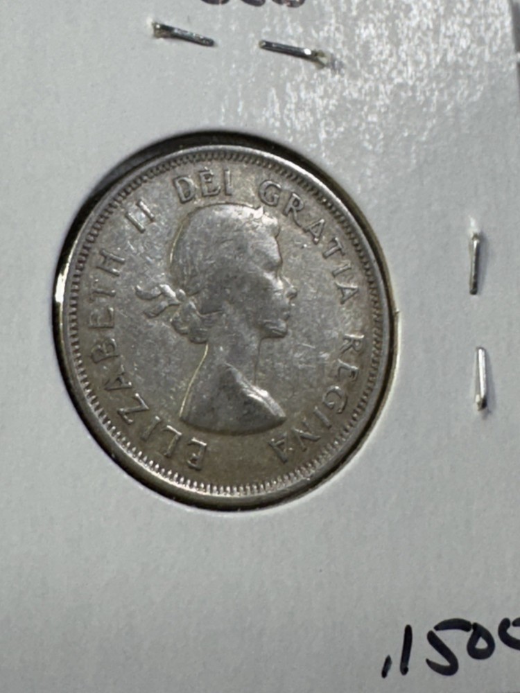 1960 Canada 25 Cents Silver Coin