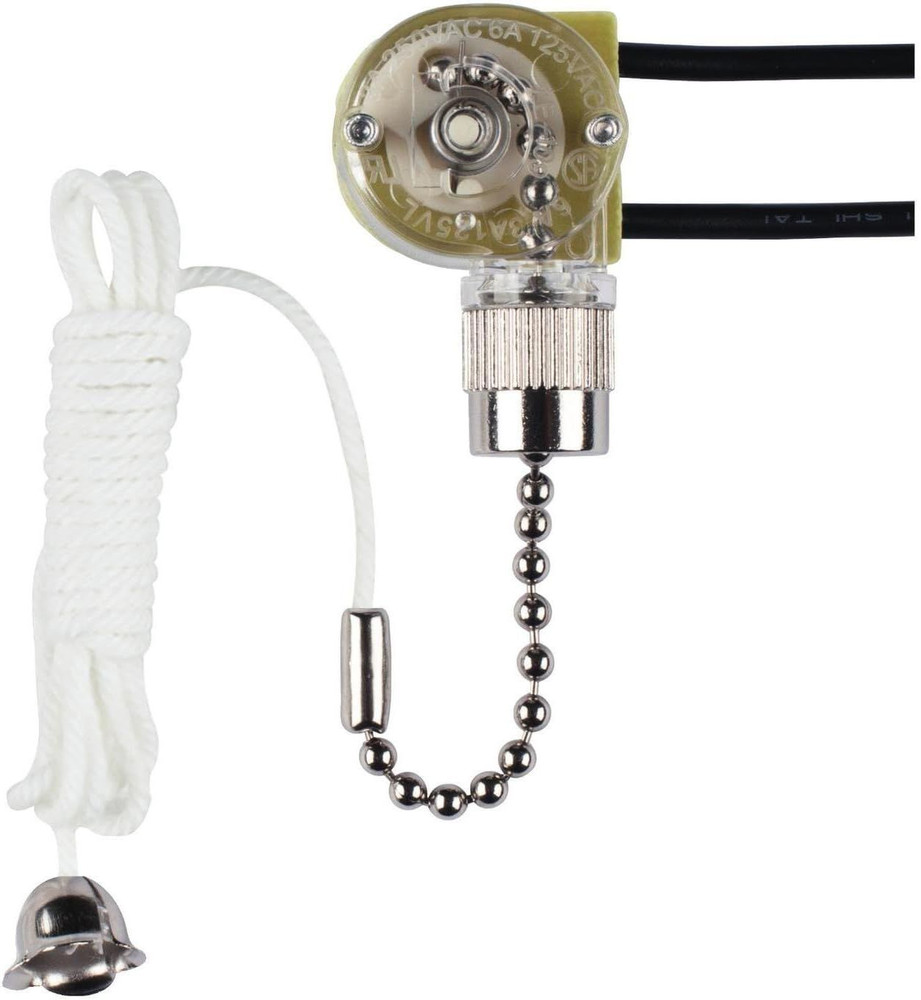 Westinghouse Lighting 7702200 Fan Light Switch with Chrome Pull Chain
