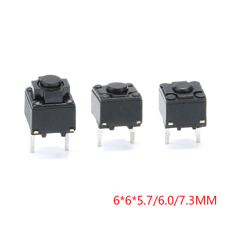 6x6x5.7mm 6x6x6.0mm 6x6x7.3mm Tact Switch Mouse Micro Switch Push Button Switch