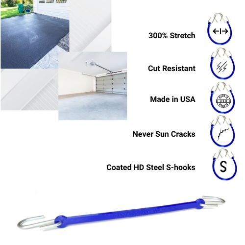 10 Pack 10" Bungee Straps 30" Stretch Polyurethane Tarp Strap Cord w/S-hook LD