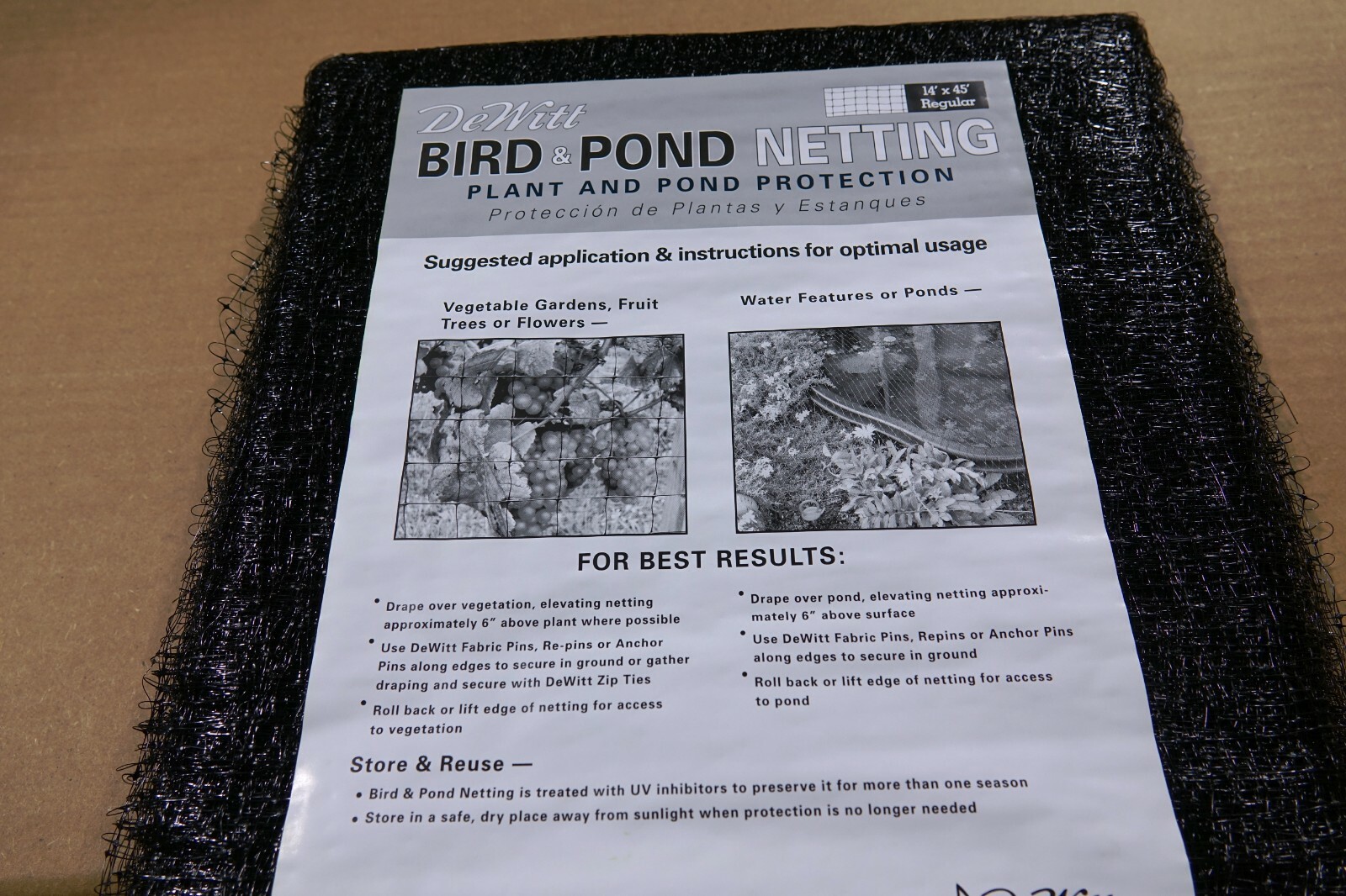 DeWitt Pond and Bird Netting 14 FT X 45 FT