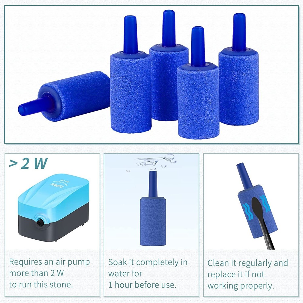 Tiny Aquarium Air Stone with Medium Bubbles - High-Performance Aquatic Life