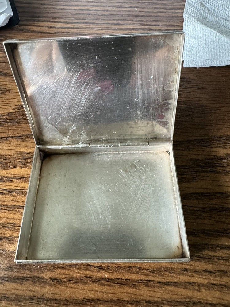 Vintage Large Sterling Silver Pill Box Snuff Box