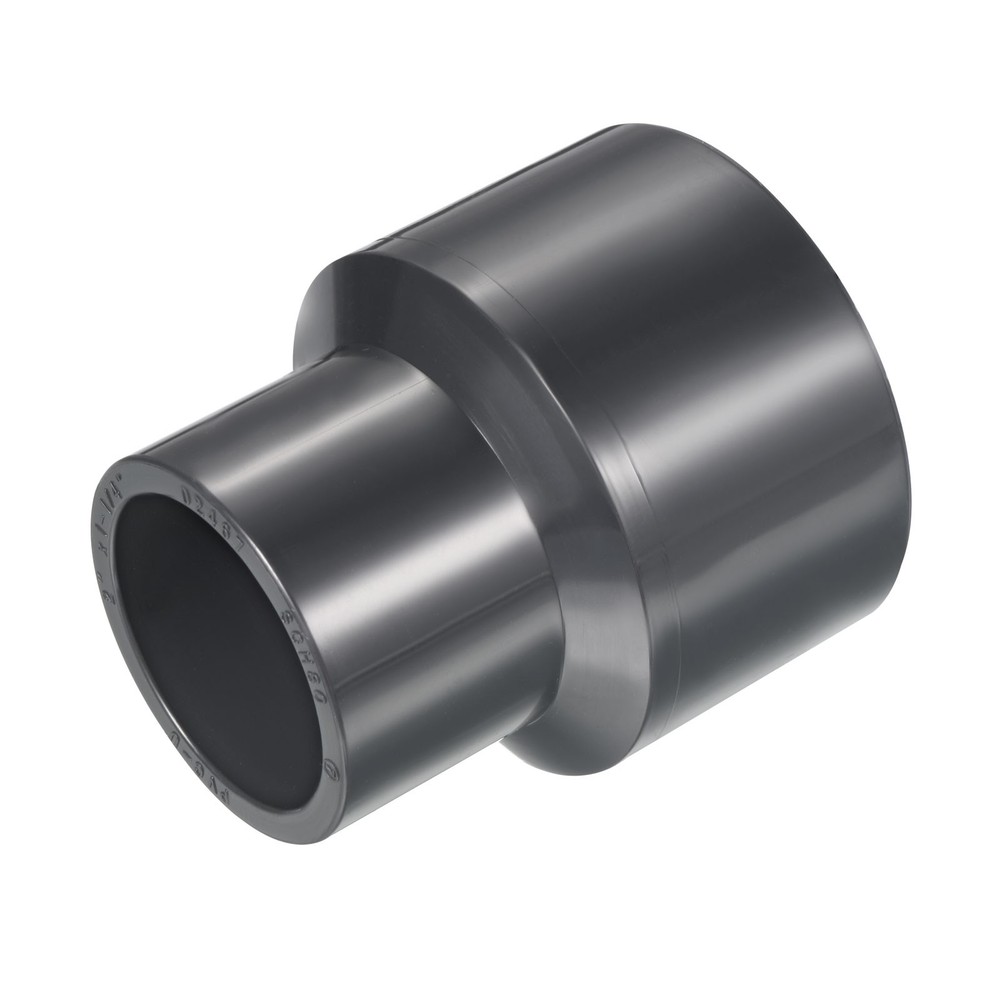 2"x1-1/4" SCH80 UPVC Reducer Pipe Fitting Straight Coupling Connector, Grey