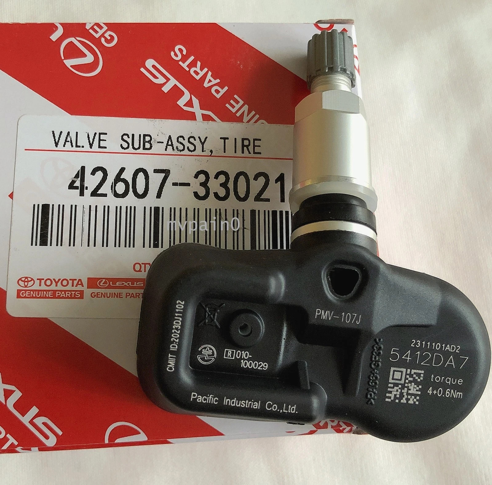 4PCS Genuine Tire Pressure Sensor TPMS 42607-33021 PMV-107J For Toyota Lexus